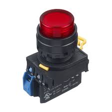 Nút nhấn Idec nhả lồi có đèn, Ø22, 220V AC/DC, , 1NC-1NO, nhấn nhả, màu đỏ, YW1L-M2E11QM3R